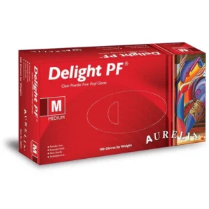 Delight X-Large Powder Free Clear Vinyl Gloves x 100